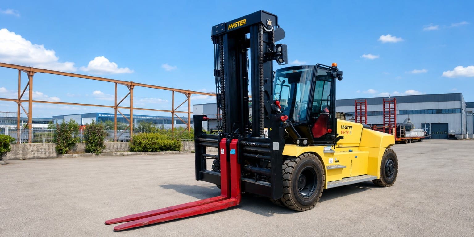 Sahada servis verilen büyük kapasiteli forklift